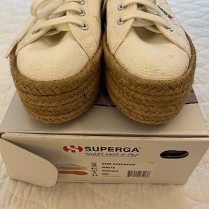 Superga Platform Sneaker White Sz 6
